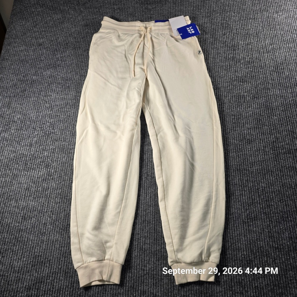 JoyLab Womens Mid-Rise Jogger Sweatpants Cream XS NWT